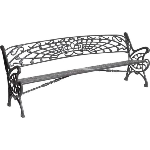 Casa Padrino Panchina Da Giardino In Ghisa Liberty Grigio 205 Cm-image