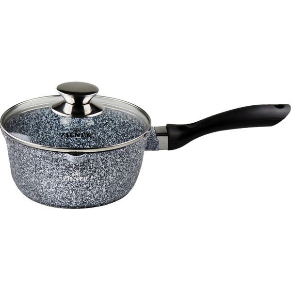 Casseruola In Marmo Zliner 1,9 L / 18 Cm Con Superficie Antiaderente, Pentola Per Induzione, Alluminio Fuso, Per Tutti I Tipi Di Fornelli, Grigio ZL-7054-image
