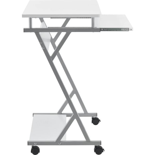 In And Outdoormatch Scrivania Bonnie - Scrivania - Su Rotelle - Tavolo Per Pc - 60X40X75 Cm - Bianco - Look Moderno-image