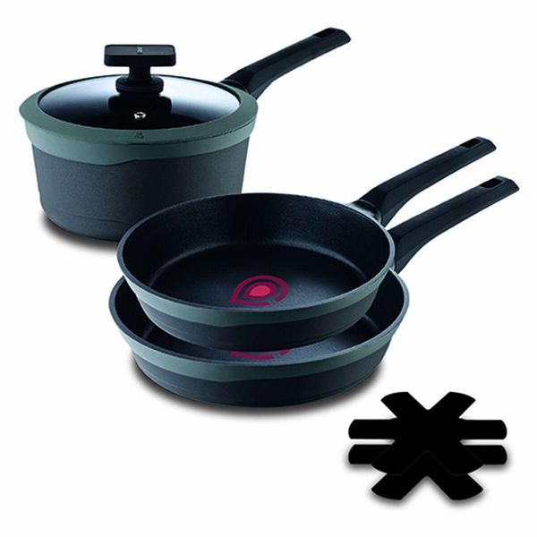 Set Di Padelle Masterpro Gastro 4 Pezzi In Alluminio Nero-image