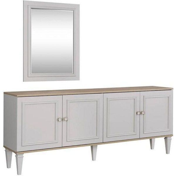 Credenza Con Specchio Credenza Cassettiera Sala Da Pranzo Jvmoebel-image