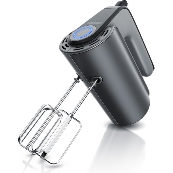 Impastatrice A Mano Arendo, 350 W, Acciaio Inox Incl. 2 Ganci Per Impasto E 2 Fruste, Impastatrice A Mano Con Pulsante Turbo, Grigio-image