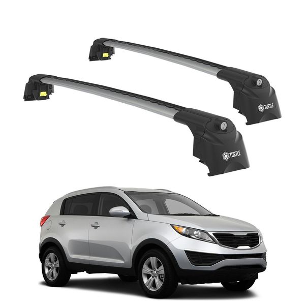 Tetto Turtle AIR-2 , Argento Kia Sportage Sl 2010 - 2015 (Suv)-image