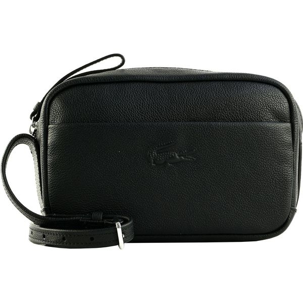 Lacoste Pelle Borsa A Tracolla City Court Crossover Bag Noir Nero-image