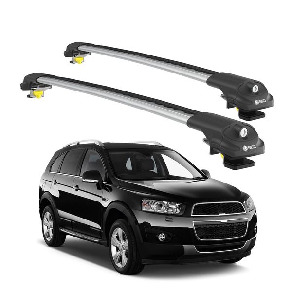 Turtle Portapacchi AIR-1 Chevrolet Captiva All 2006 - 2018 , Argento-image