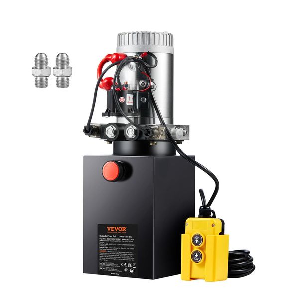Pompa Idraulica Vevor Centralina Idraulica 12 V Centralina Idraulica 1600 W, Pompa Idraulica A Doppio Effetto Centralina Idraulica, Serbatoio Da 1,5 Gal Centralina Idraulica A Mano, Per Ascensori, Carrelli Elevatori Ecc.-image