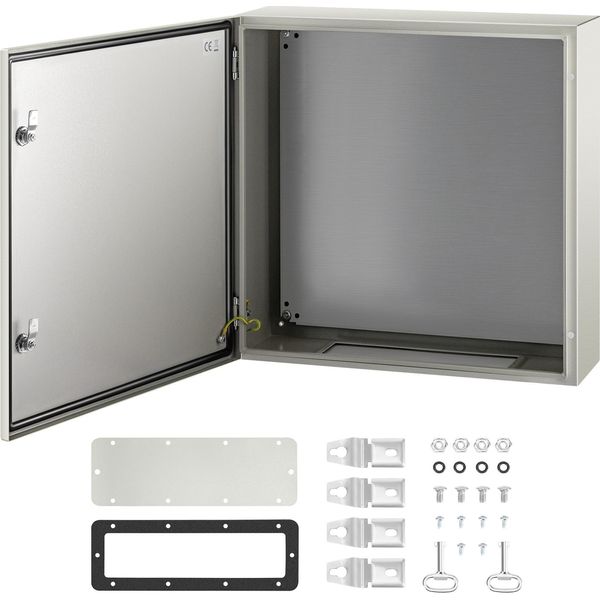 Armadio Elettrico Vevor Armadio Di Distribuzione Acciaio Al Carbonio Armadio Industriale 60X60X20Cm Scatola Per Interruttori IP66 E Nema Scatola Di Giunzione Impermeabile Scatola Di Alimentazione Ideale Per Fabbriche Cantieri Edili Centri Commerciali Ecc.-image