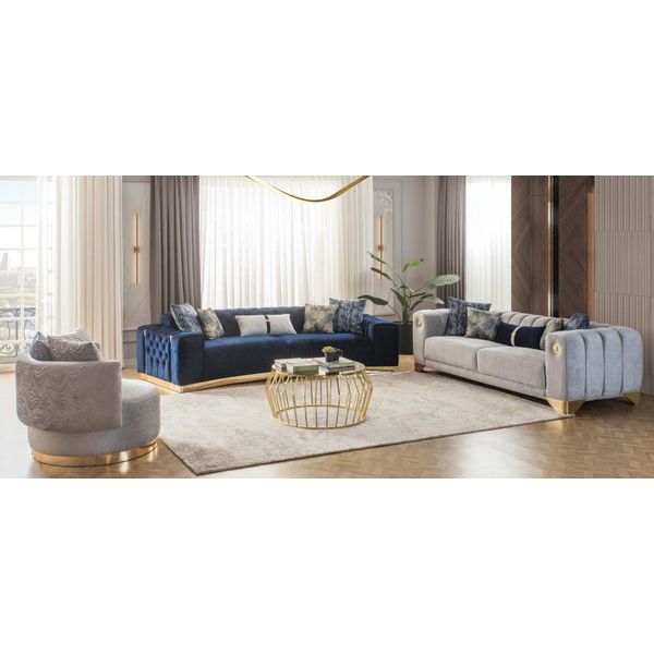 Set Di Divani Imbottiti Moderni Mobili Tessili Di Design 4 Posti Tre Posti-image