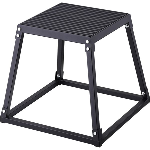 Vevor Box Per Salto Pliometrico, Plyo Box Da 458 Mm, Piattaforma Pliometrica Plyo Box Nera, Box Step-Up Antiscivolo Per Allenamento A Casa, Allenamento Della Forza Di Condizionamento, Allenamento Delle Cosce-image