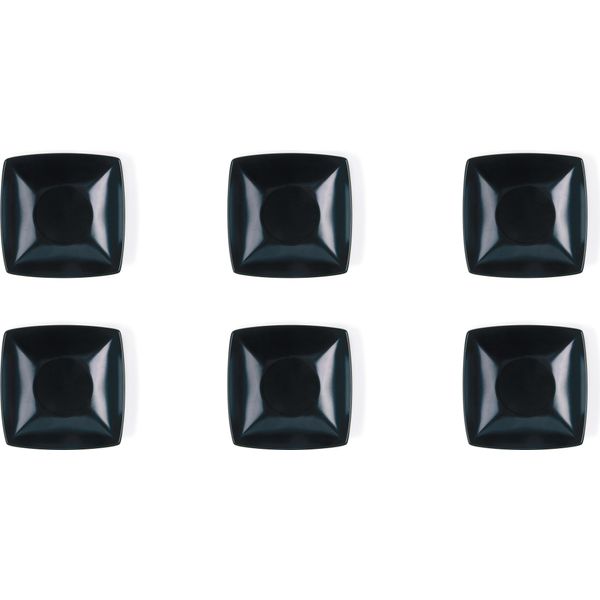 Excelsa Set Di 6 Piatti Fondi Eclipse 17,5 Cm In Ceramica Nero-image