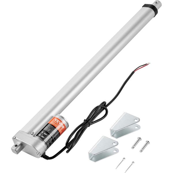 Vevor 1500N Attuatore Lineare Dc 12V Attuatore Lineare IP54 Motore Lineare Elettrico Lunghezza Corsa 450 Mm Livello Di Rumorosità ≤60Db Apriporta Elettrico 5Mm/S Velocità Di Traslazione Tecnologia Lineare Attuatore Di Regolazione-image