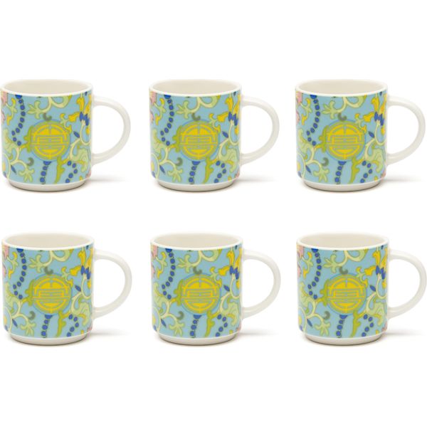 Excelsa Set Von 6 Espressotassen La Via Della Seta Porzellan 10 Cl Bunt-image