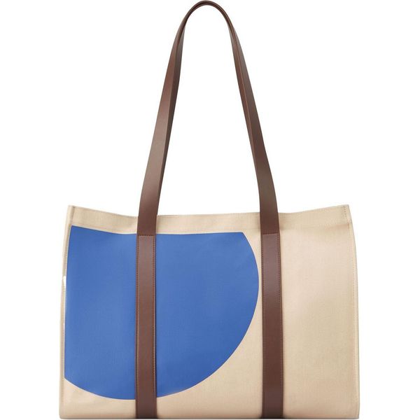 Delsey Paris Borsa Shopper Borsa A Tracolla Calanque Tote Bag Klein Blue Beige-image