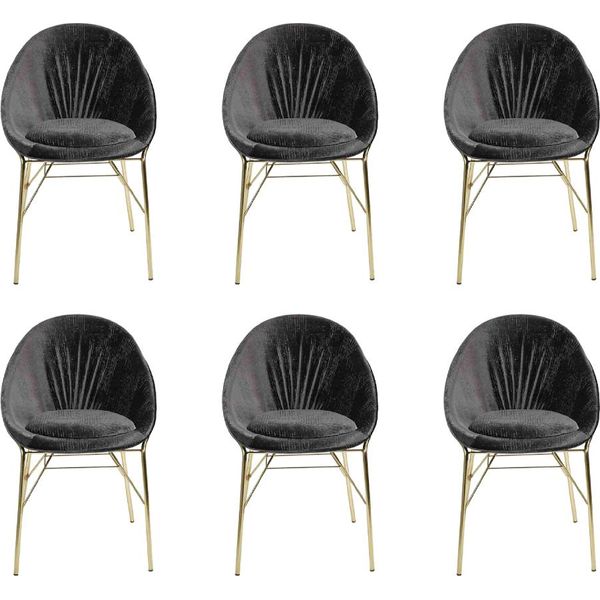 Design Moderno Grigio 6X Sedie Senza Braccioli Sala Da Pranzo Mobili Di Lusso Jvmoebel-image
