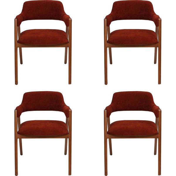 Mobili Per Sala Da Pranzo Moderna Di Design Sedie Di Lusso 4X Marrone Jvmoebel-image