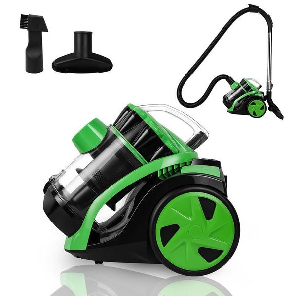 Clanmacy Aspirapolvere Ciclonico Senza Sacco 900W Potente 3L Volume Di Polvere Aspirapolvere Domestico Aspirapolvere Compatto Leggero Filtro Hepa Verde-image