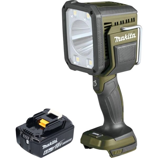 Makita Dml 812 G1 Lampada Portatile A Batteria 18 V 1250 Lm Led Verde Oliva Outdoor Adventure Special Edition + 1X Batteria Ricaricabile 6,0 Ah - Senza Caricabatterie-image