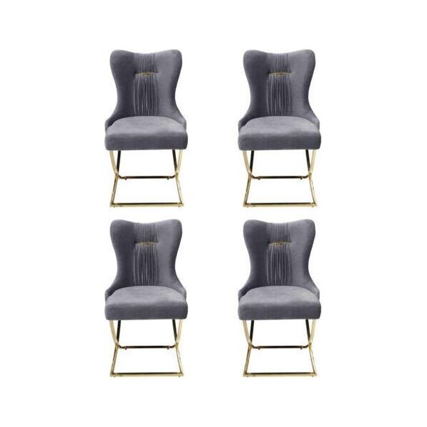 Elegante Sala Da Pranzo 4X Sedie Sedia Di Lusso Poltrona Grigia Arredamento Soggiorno Jvmoebel-image