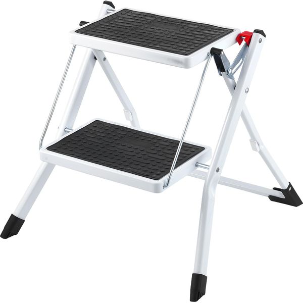 Vevor Scala Domestica 500X480X450Mm Scaletta Pieghevole In Acciaio Scaletta A 2 Gradini Capacità Di Carico 150Kg Scaletta Pieghevole Scaletta A Due Gradini Altezza 445Mm Scaletta Da Cucina Sgabello Antiscivolo-image