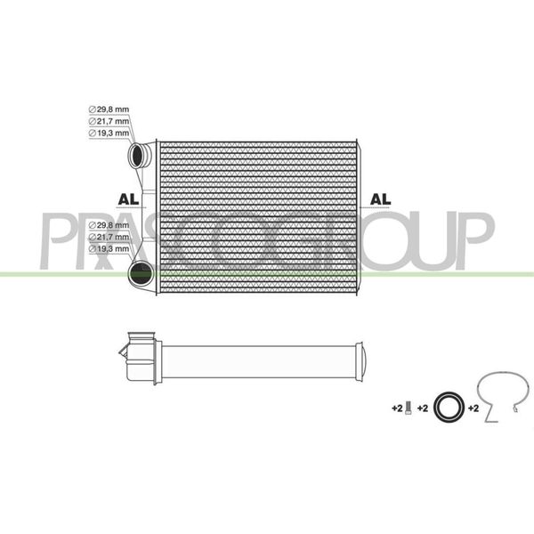 Prasco FT133H002 - Oe 46723227 Scambiatore Di Calore, Riscaldatore Per Punto-image