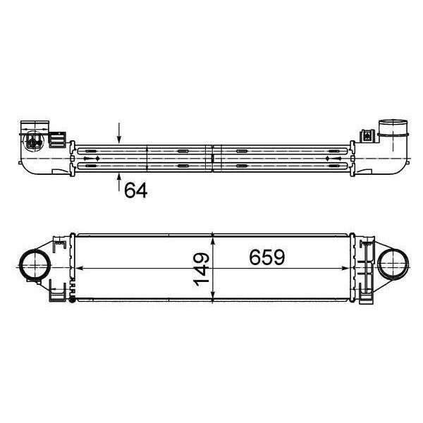 Mahle Ci 499 000S - Intercooler Oe 1382884 Per Focus Ii, Focus Iii, Freelander 2 (L359), Range Rover Evoque (L538), Discovery Sport (L550)-image