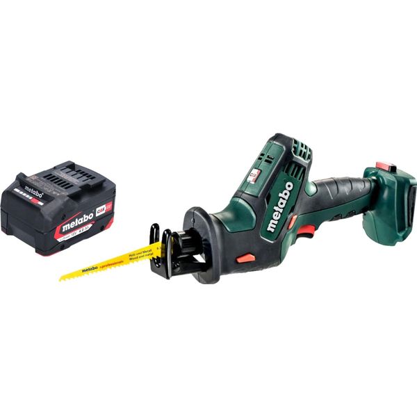 Metabo Sse 18 Ltx Sega Alternativa Compatta A Batteria 18 V 13 Mm + 1X Batteria Ricaricabile 4,0 Ah - Senza Caricabatterie-image