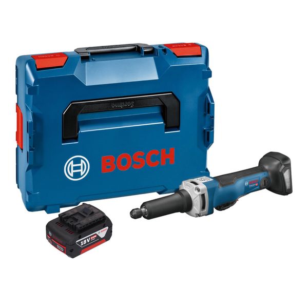 Bosch Ggs 18V-23 Plc Smerigliatrice Diritta Professionale A Batteria 18 V Brushless + 1X Batteria Ricaricabile 5,0 Ah + L-Boxx - Senza Caricabatterie-image