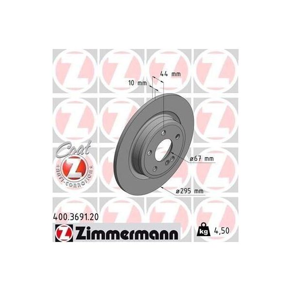 Zimmermann 400.3691.20 - Disco Freno Per Classe B (W246), Cla (C117), Cla (X117), Classe Gla (X156), Classe A (W176)-image