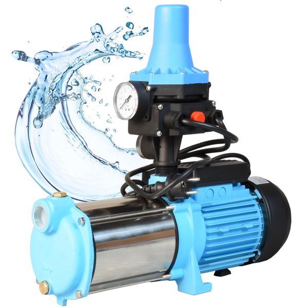 Pompa Per Acqua Mh 1300 (1300W 6000L/H Prevalenza 55M) Con Pressostato Elettronico Csk 31 Comando Della Pompa Pressione Di Accensione Regolabile Protezione Contro Il Funzionamento A Secco-image