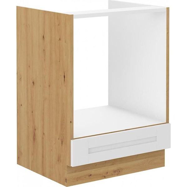Armadietto Per Fornelli Laili - Larghezza 60 Cm, Bianco / Rovere Artisan-image
