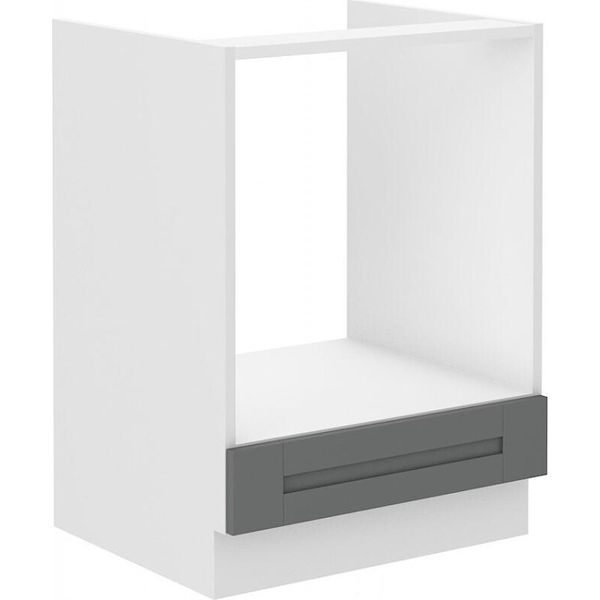 Armadietto Per Fornelli Laili - Larghezza 60 Cm, Grigio / Bianco-image