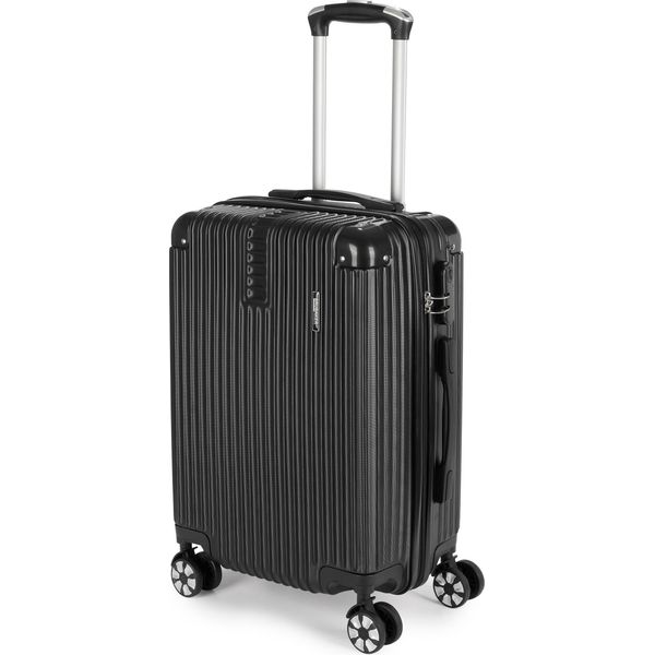 Brubaker Valigia A Mano London - Valigia Da Viaggio Con Chiusura A Combinazione, 4 Ruote E Maniglie Comfort - Valigia Trolley 37 X 56 X 22 Cm, M, Nero-image