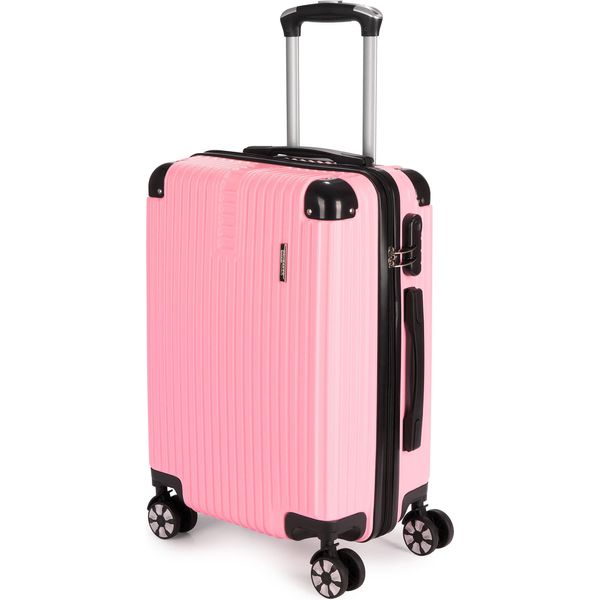 Brubaker Valigia A Mano London - Valigia Da Viaggio Con Chiusura A Combinazione, 4 Ruote E Maniglie Comfort - Valigia Trolley 37 X 56 X 22 Cm, M, Rosa-image