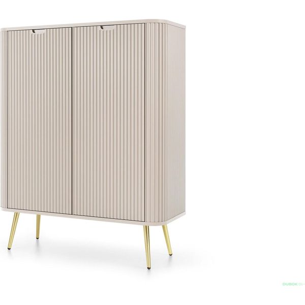 Cassettiera Lotas Con Ante - Cashmere / Oro-image