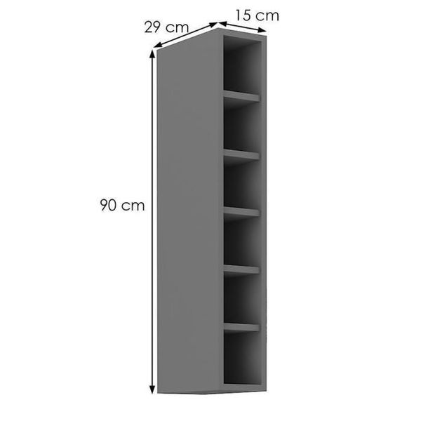 Pensile Alto Nomin - Larghezza 15 Cm, Antracite-image