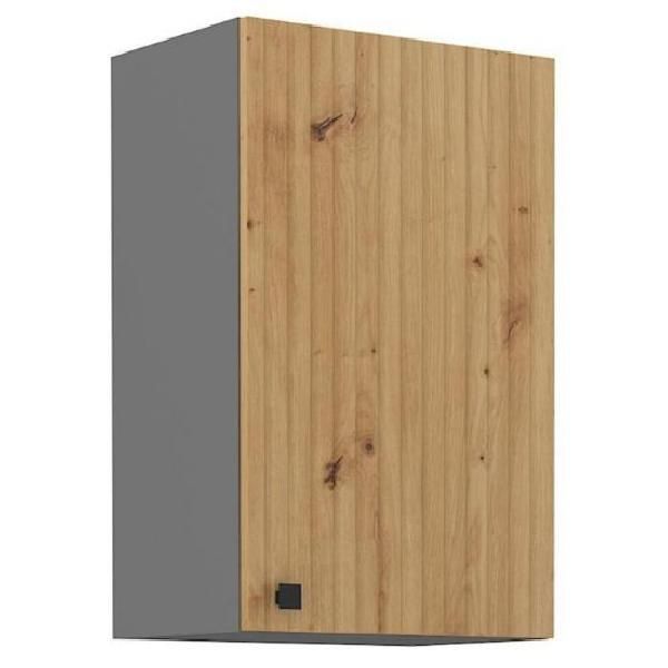 Mobiletto Superiore Nomin A Un'anta - Larghezza 45 Cm, Rovere Artigianale / Antracite-image