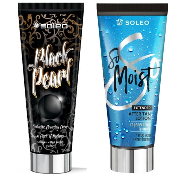 Set Soleo Black Pearl + So Moist Free Dopo L'esposizione Al Sole-image