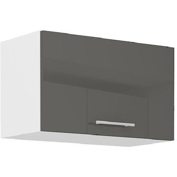 Armadietto Per Cappa Aspirante Lajla - Larghezza 60 Cm, Grigio / Bianco-image