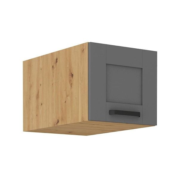 Pensile Con Ante Battenti Laili - Larghezza 40 Cm, Grigio / Rovere Artigianale-image