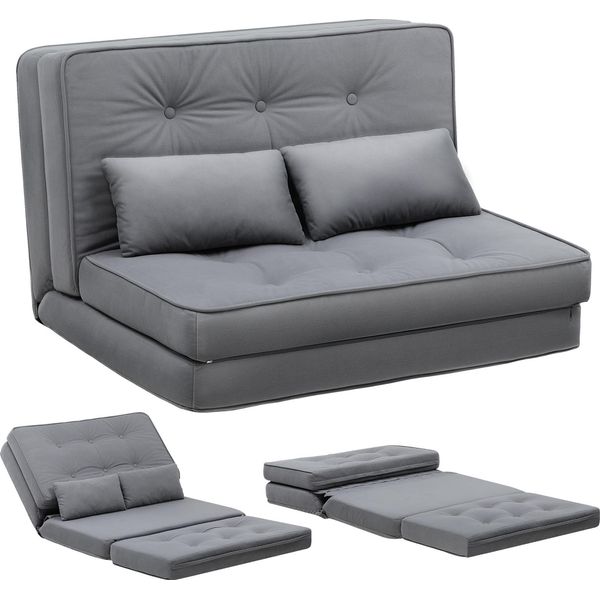 Comhoma Poltrona Relax Divano Da Terra Poltrona Da Terra Pieghevole Con Funzione Di Riposo Divano Pigro, Imbottito Con Schienale Regolabile A 5 Livelli Beige-image