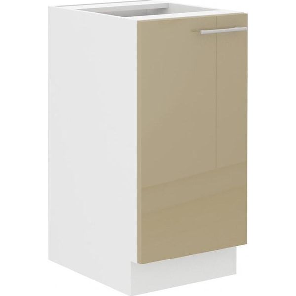 Armadietto Inferiore Ad Anta Singola Lajla - Larghezza 40 Cm, Cappucino / Bianco-image