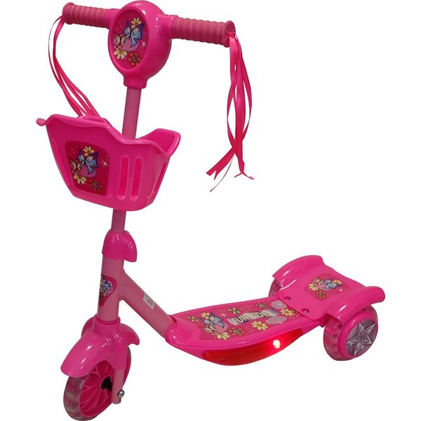Monopattino Per Bambini - Luminoso - 3 Ruote Rosa-image