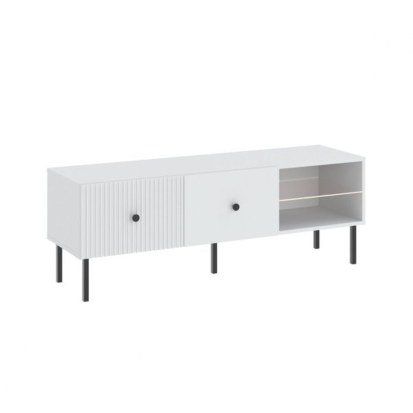 Tavolino Per Tv Haskel - Bianco + Nero-image