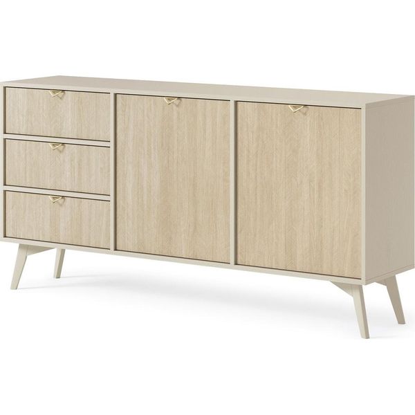 Cassettiera Larga Medea - Beige Sabbia / Abete-image