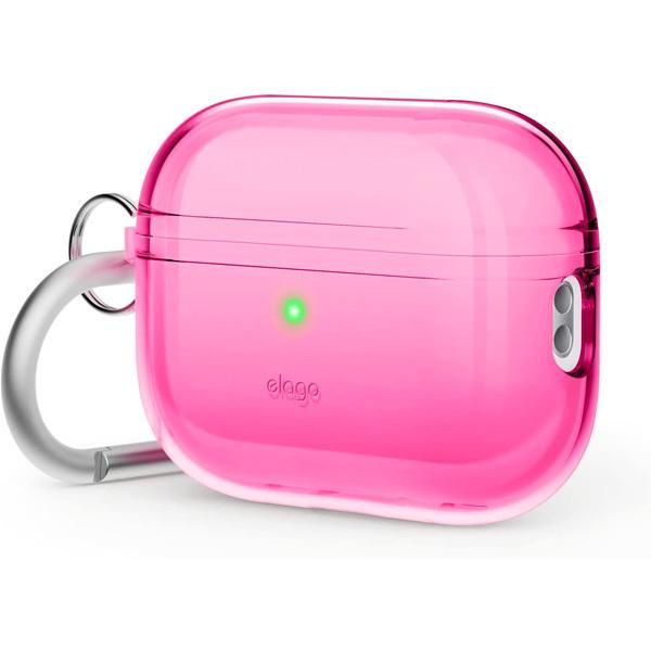 Elago Clear Hang Case Pre Airpods Pro 2 Rosa Caldo Neon-image