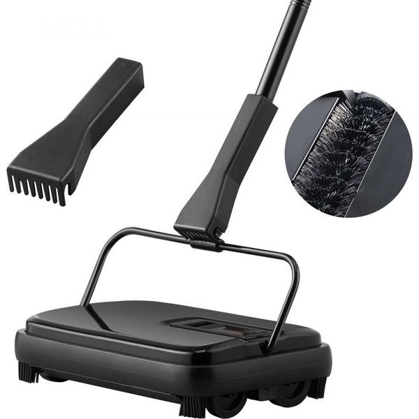 Spazzatrice Per Tappeti - Pulisci Pavimenti Manuale - 200 Mm - Pulizia Di Tappeti E Pavimenti Duri - Rimuovi Peli Per Animali Domestici - Spazzola A Pettine - Senza Elettricità - Rimozione Di Sporco E Peli-image