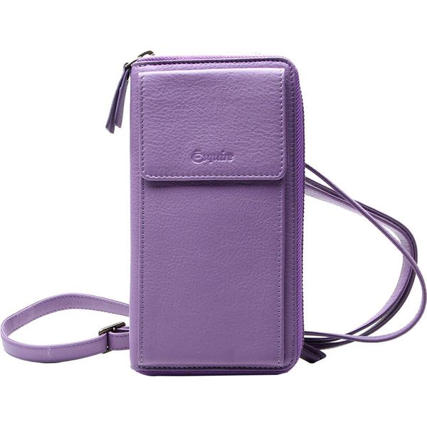 Esquire Pelle Portafoglio Borsa Per Cellulare Peru Phone Wallet Bag Lilac Lilla-image