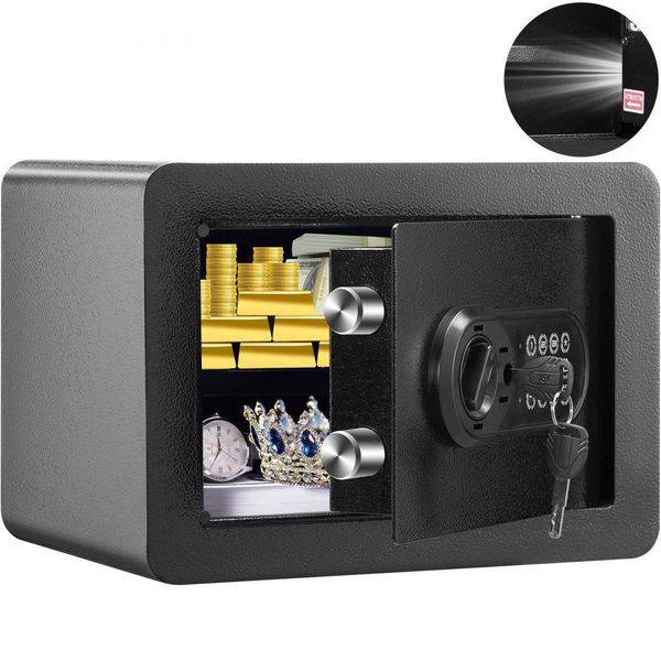 Cassaforte Sicura Da 0,5 Piedi Cubi - Cassaforte Per Mobili Con Portafoglio Ignifugo - Password E Chiave - Cassaforte Digitale Per La Casa - Ripiano Rimovibile - Armadio Interno - Cassaforte A Muro Per Contanti, Gioielli, Documenti Ecc.-image