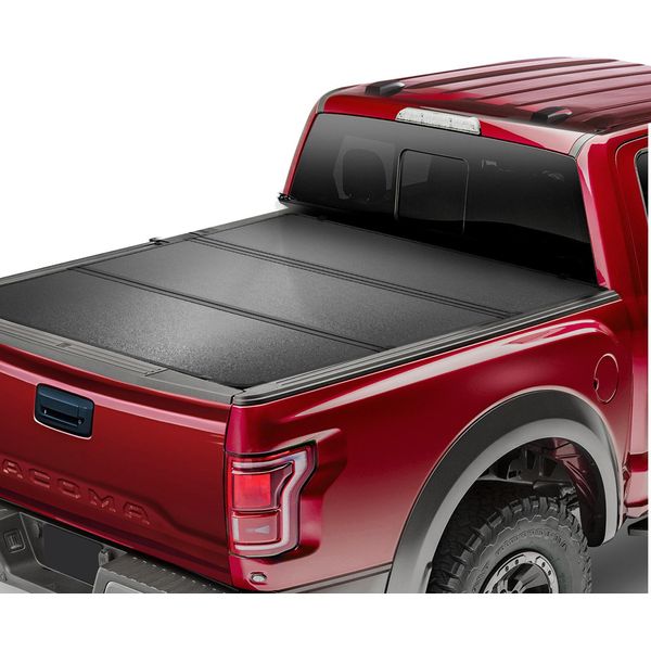 Vevor Copertura Del Pianale Di Carico A Tre Pieghe, Compatibile Con Toyota Tacoma 2016-2023, Pianale Di Carico Da 5' (60,5"), Si Adatta Solo Al Pianale Di Carico Interno Da 5,0' X 4,6' (60,5"" X 55,0""), Capacità Di Carico Di 400 Libbre, Luce A Led"-image