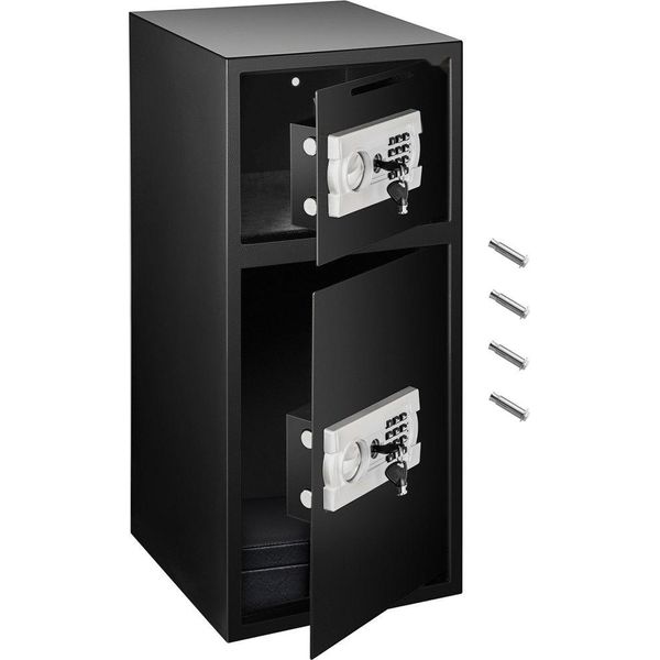 Cassaforte - Cassaforte A Chiave Elettronica Ignifuga - Cassaforte A Combinazione 4MM 74 L - Cassaforte Per Mobili Sicura Con Robusto Alloggiamento In Ferro E Struttura In Acciaio Per Impieghi Gravosi-image